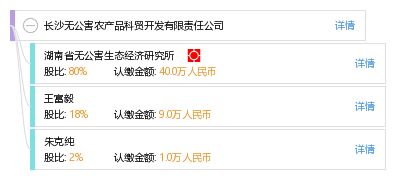 长沙无公害农产品科贸开发有限责任公司 工商信息 信用报告 财务报表 电话地址查询 天眼查
